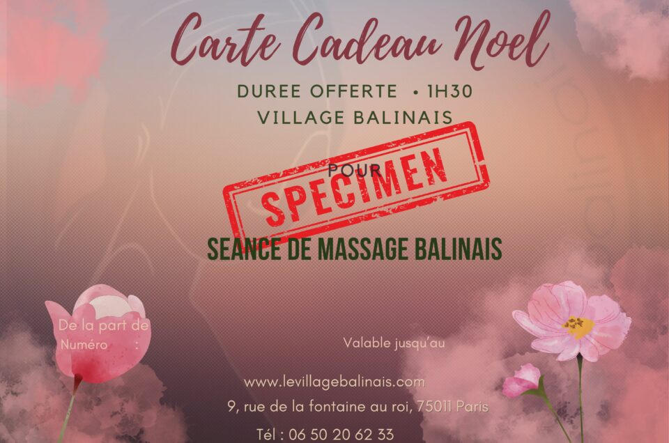 CARTE CADEAU MASSAGE